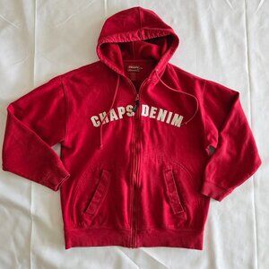 Vintage Chaps Denim Full Zip Hoodie Size S